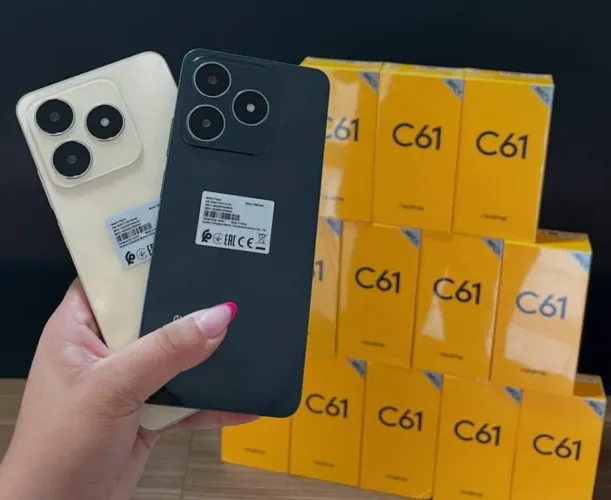 Realme C61 4G NFC 256Gb 08Gb Ram Novo Garantia Entrega Grátis 