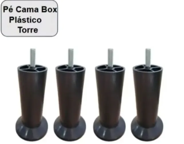 Kit 4 Pé para Cama Box com Rosca 5/16
