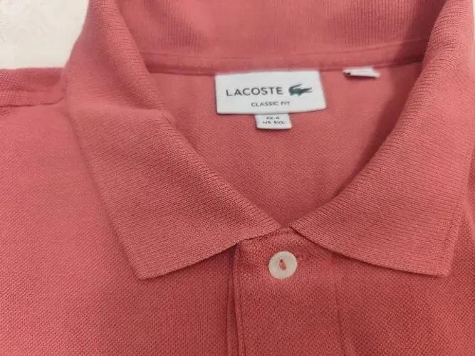 Camiseta Polo Lacoste Salmão GG FR 8 US 3XL - usada