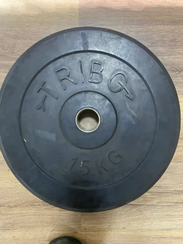 Par de Anilha 15kg olímpica  bumper plate borracha
