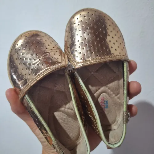 Slip on e molekinha sapatilha para meninas, tam 20 e 21