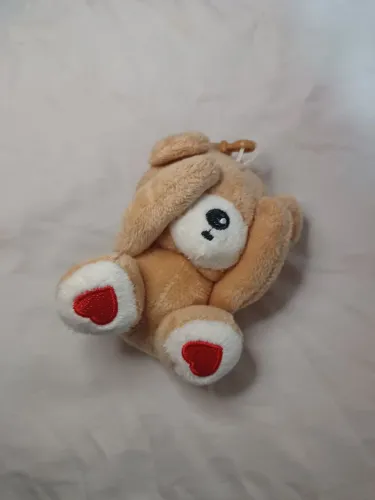 Chaveiro Ursinho de pelúcia com coração