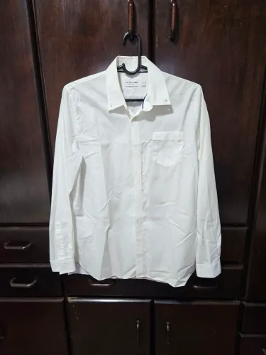 Camisa Lacoste Branca Tam 41 Masc