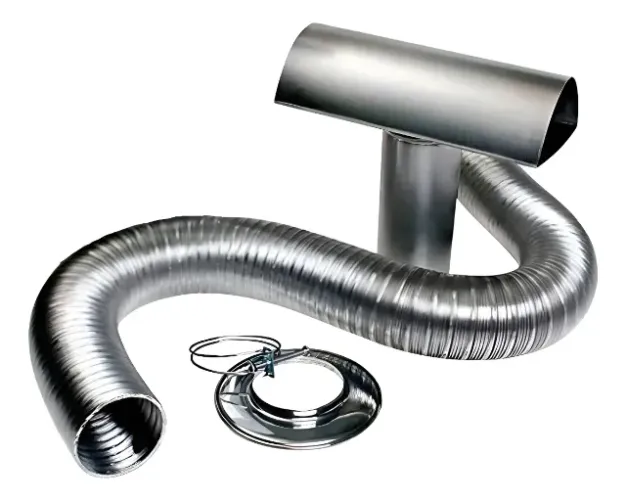 Chaminé para aquecedor à gás com duto 1,5m