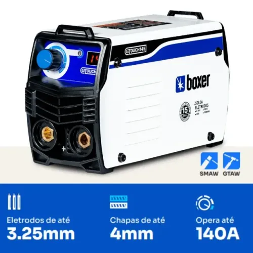 Inversora de solda 140 amperes para eletrodo revestido e tig - TOUCH145 220V
