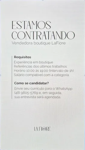 Vendedora com experiência