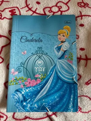 pasta cinderela para armazenar itens disney vintage anos 2000 papelaria vintage