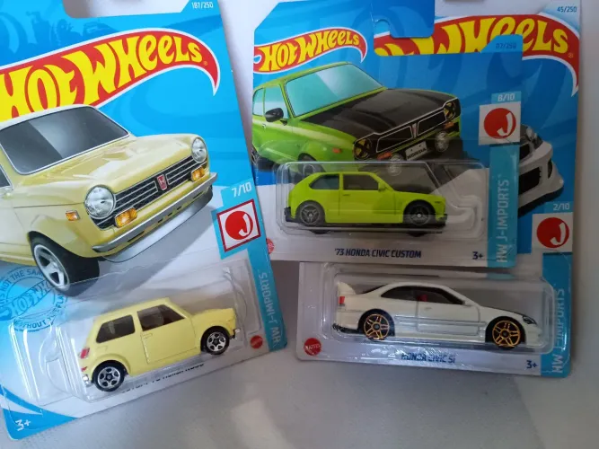 HOT WHEELS HONDA LOTE COM 3 MINIS INCRÍVEIS