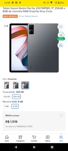 Tablet xiaomi pad se todo bom, em perfeito estado. 