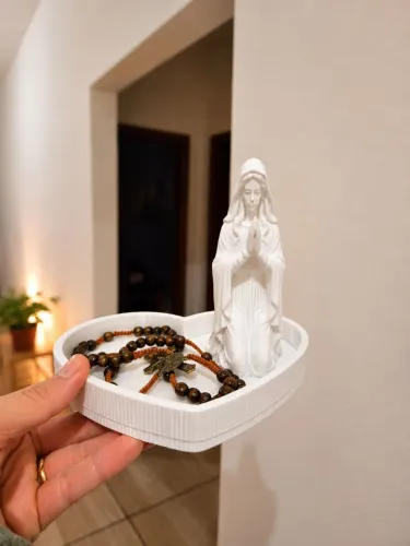 Porta terço Nossa Senhora 15 cm