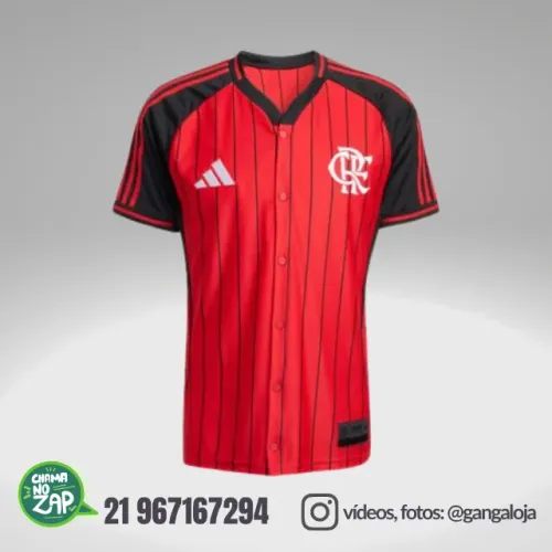 Camisa Flamengo Mundial Baseball Masculina Torcedor