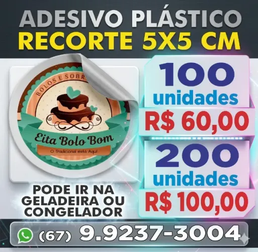 adesivos recortados plásticos