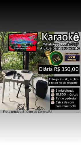 Aluguel de karaokê Entrego, instalo, explico e retiro