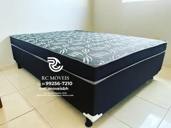 Cama Box Casal + Colchão D33 OrthoBox 1,38x1,88 - Conforto e Qualidade Promoção