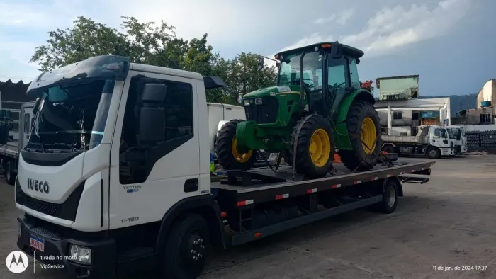 Caminhão guincho plataforma, Iveco tector 11 190, com plataforma de 8,30 com aza