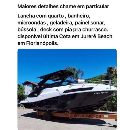 Top Lancha 30 pés Ótimo estado Completa