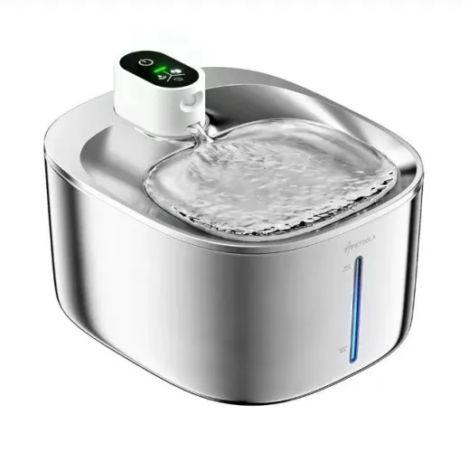 Fonte de água para animais de estimação em aço inoxidável Apetdola FS10 Pro