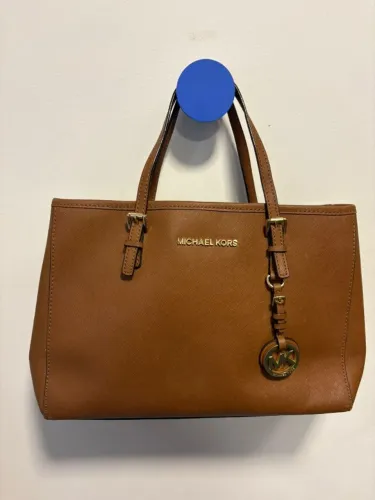 Bolsa Michael Kors Jet Set Original - Couro Saffiano Caramelo