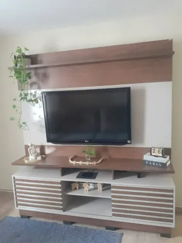 Estante Home para TV até 60 Polegadas Cinamomo/Off White
