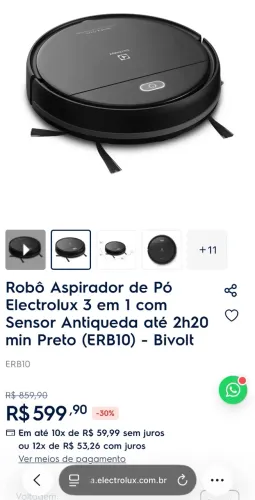 Aspirador de pó Eletrolux ERB10