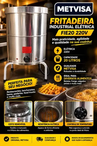 Fritadeira elétrica água e óleo 20L