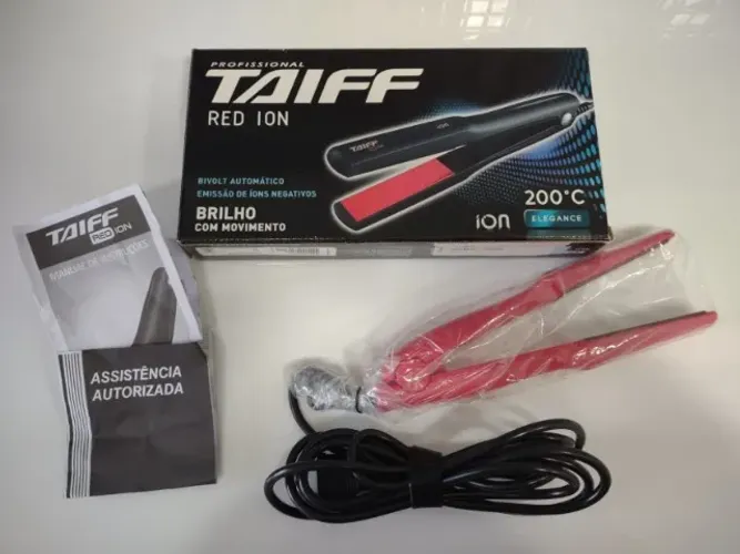Prancha De Cabelo Taiff - Elegance Red Íon 200ºc Bivolt Cor Preto (Utilizada pouquíssimas 