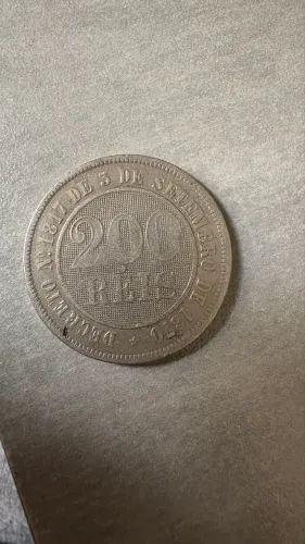 Moeda Antiga 1887 de 200R
