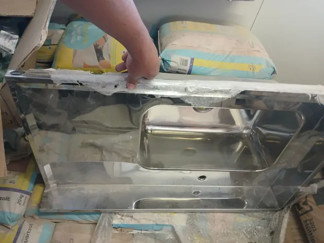 Vendo Cuba de inox, nova no plástico nunca usada, medida, 9ocm por 50cm