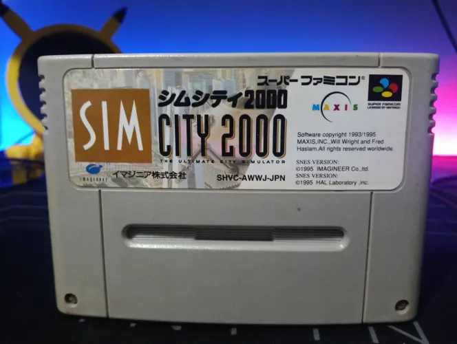 Sim City 2000 Cartucho Original Fita Super Nintendo Famicon SNES SFC