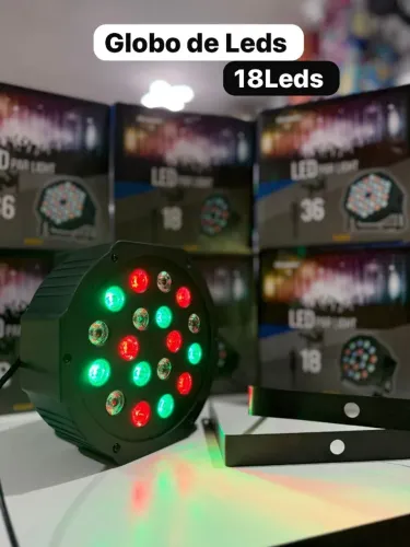 Globo Luz LED 18 Leds RGB Som Automático Festa