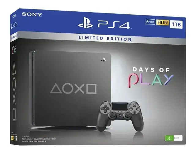 Playstation 4 Slim 1TB Edição Limitada Days of Play novo lacrado de fábrica