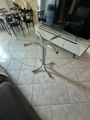 Mesa de Jantar Redonda de Vidro