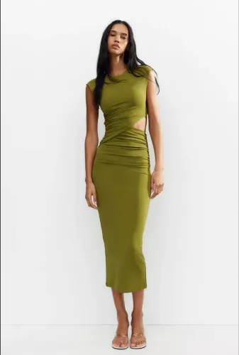 Vestido verde longo - ZARA (Novo, na etiqueta)