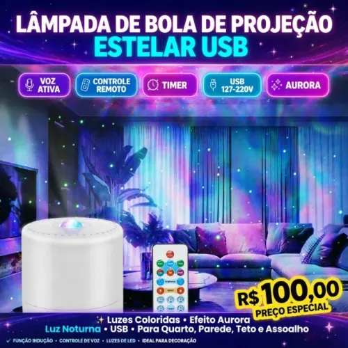 Lâmpada De bola de projeção estelar usb Para 127V-220v com temporizador e controle remoto