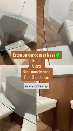 Mesa de vidro grande