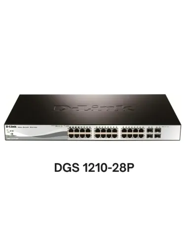Switch D-Link Business DGS 1210 28P 24 Portas RJ45 PoE 4 SFP