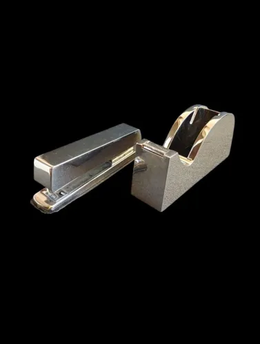 Conjunto de Escritório Premium Pottery Barn em metal cromado maciço