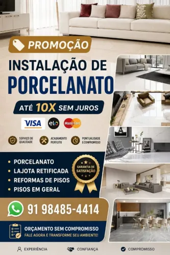 Instalação de porcelanato e lajota