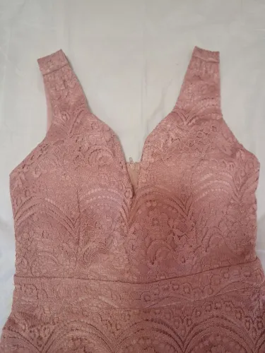 Vestido de festa rosé P