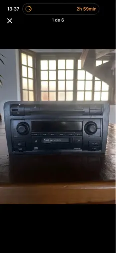 Rádio original audi a3 2007 2.0T Sportback Audi Symphony com toca fitas