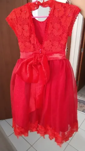 Vestido infantil vermelho
