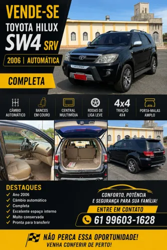 Toyota Hilux SW4 SRV D4-d 4X4 3.0 TDI Dies. AUT 2006