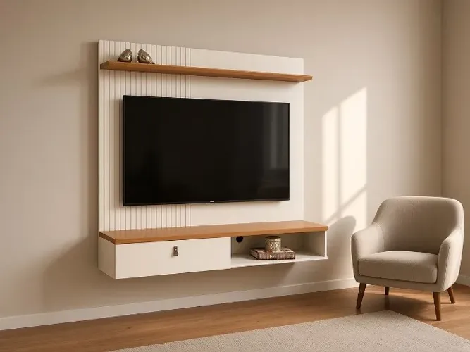 Painel Iris 1,37m Frisado p/ TV até 55" (NOVO A PRONTA ENTREGA)