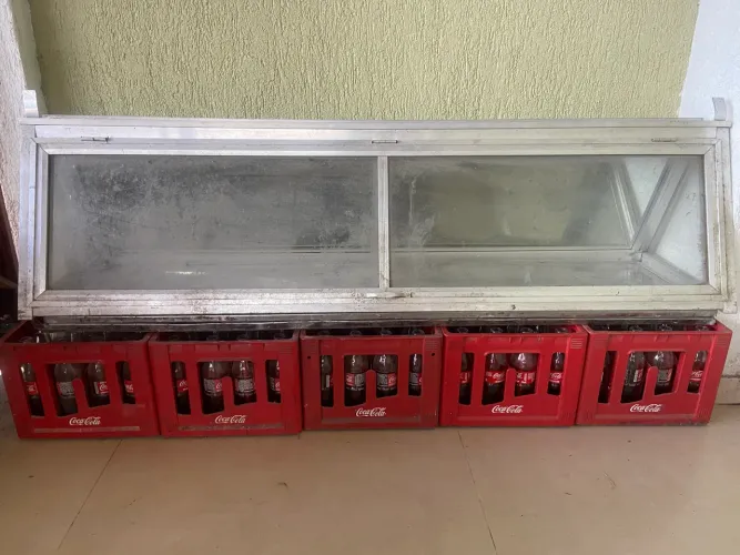 Vendo vitrine expositor self-service para carroça de cachorro quente e hambúrguer 
