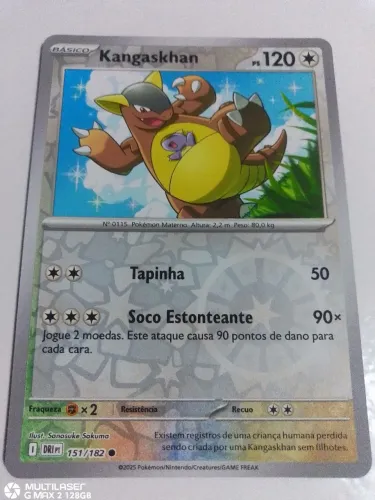 N51 carta pokémon original Kangaskhan bem conservada