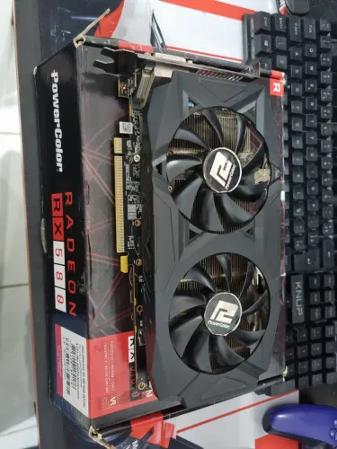 Placa de video rx 580 8gb original!!!! Com defeito!!!