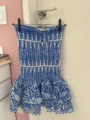 Vestido Fiozato azul Grécia com elastano