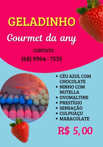 Peça já seu geladinho gourmet 