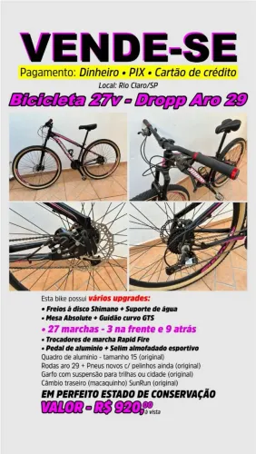 Bicicleta Aro 29 - 27 velocidades
