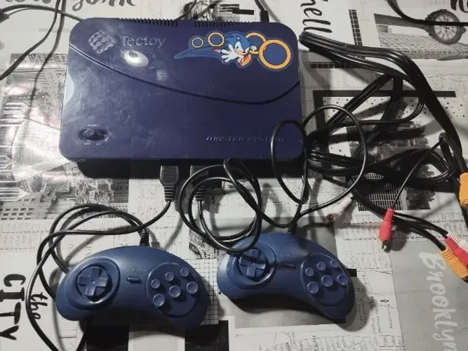 ConsoleTectoy Sega Master System Evolution - Azul + 2 Controles Tectoy + 1 Cabo AV